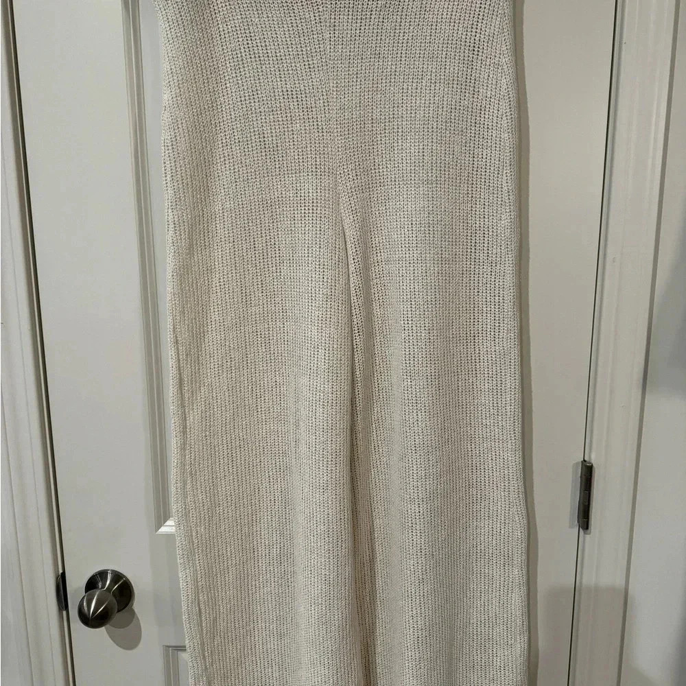 🍀 FREE PEOPLE HAILEY PANT NWT SIZE LARGE IN IVORY - Picture 2 of 6